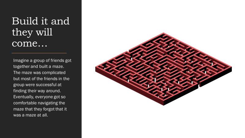 Image of a maze to illustrate what the system looks like